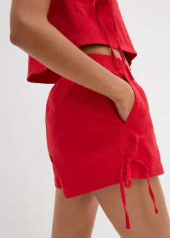 Short à taille élastiquée en coton extensible