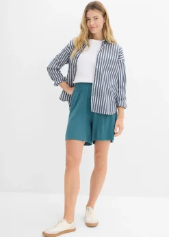 Short à taille élastiquée en viscose douce et extensible