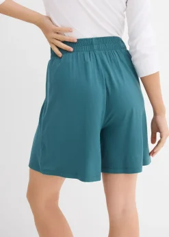 Short à taille élastiquée en viscose douce et extensible