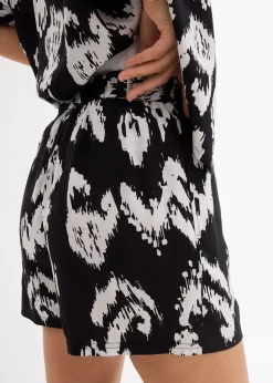 Short à taille élastiquée en viscose