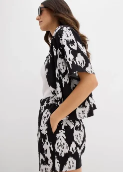 Short à taille élastiquée en viscose