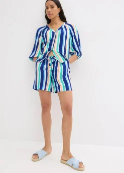 Short à taille élastiquée en viscose