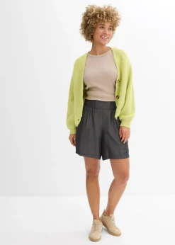 Short à taille élastiquée et smockée