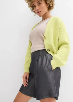 Short à taille élastiquée et smockée