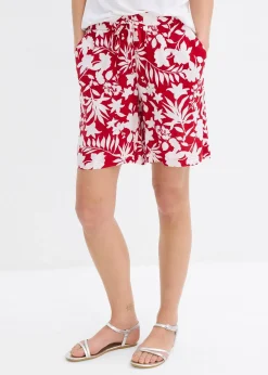 Short ample en viscose avec taille haute élastiquée