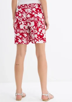 Short ample en viscose avec taille haute élastiquée