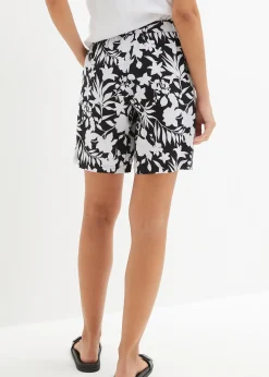 Short ample en viscose avec taille haute élastiquée