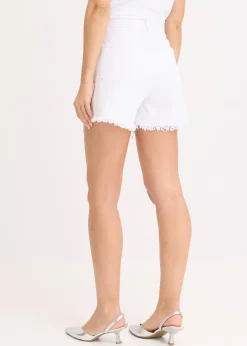Short avec franges de chaînes à strass