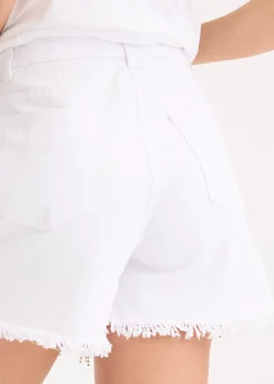 Short avec franges de chaînes à strass