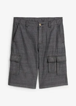Short cargo long en chambray, Regular