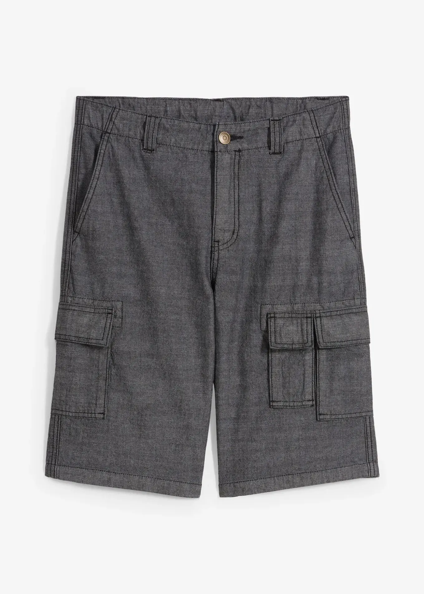 Short cargo long en chambray, Regular