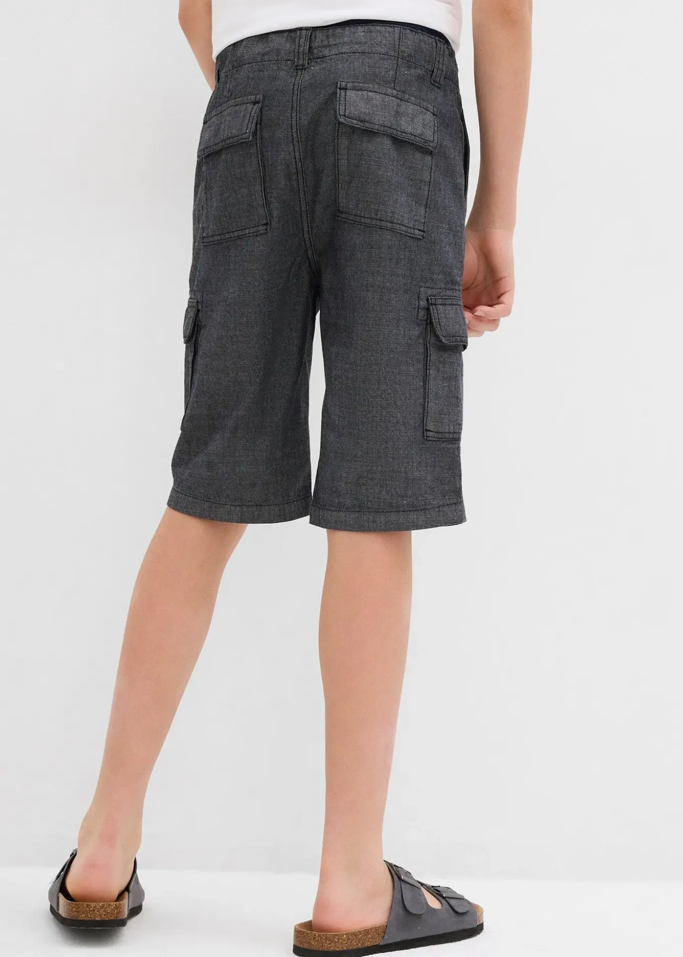 Short cargo long en chambray, Regular