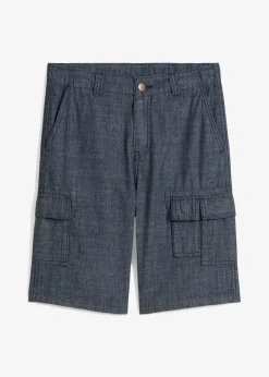 Short cargo long en chambray, Regular