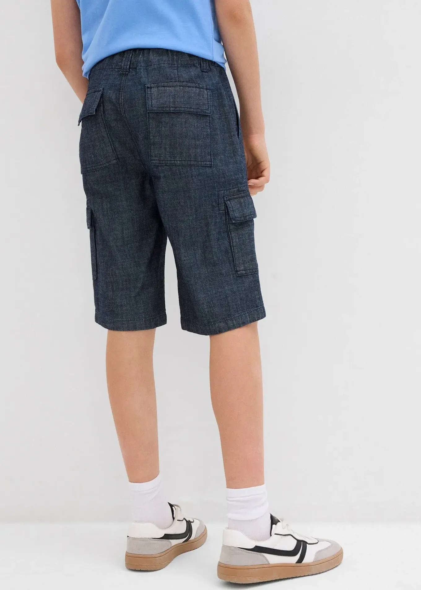 Short cargo long en chambray, Regular