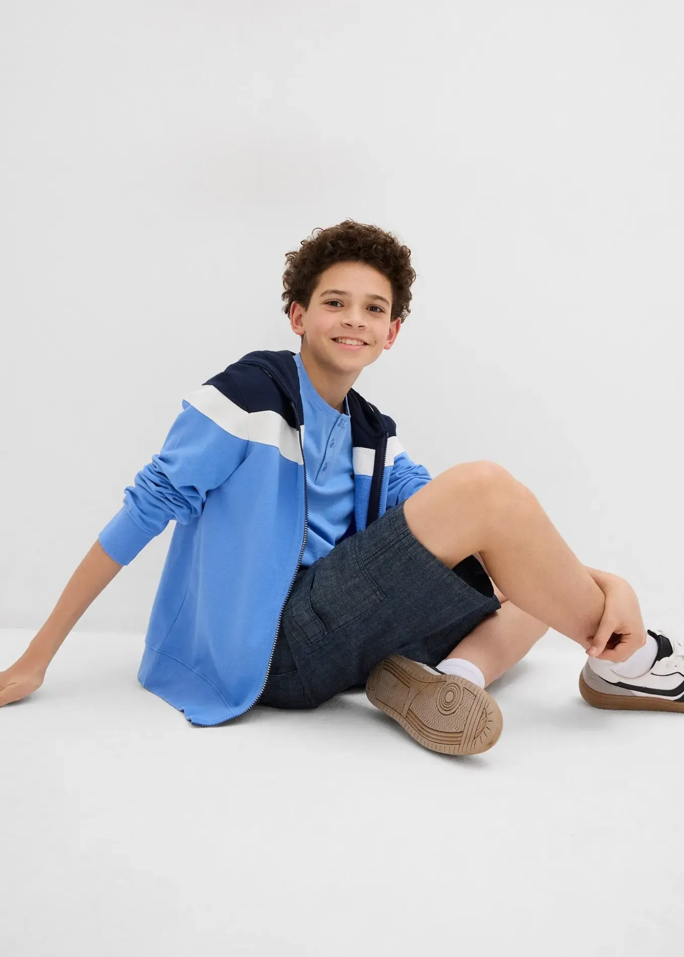 Short cargo long en chambray, Regular