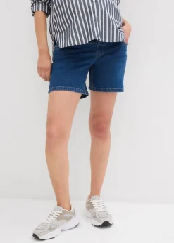Short de grossesse en coton denim extensible