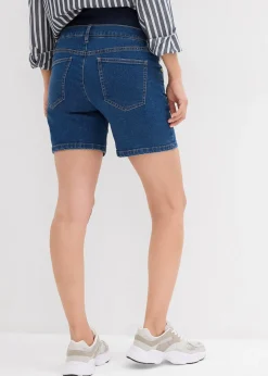 Short de grossesse en coton denim extensible