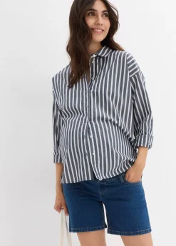 Short de grossesse en coton denim extensible