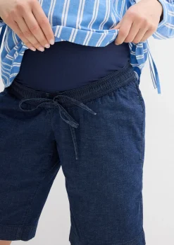 Short de grossesse léger en denim extensible
