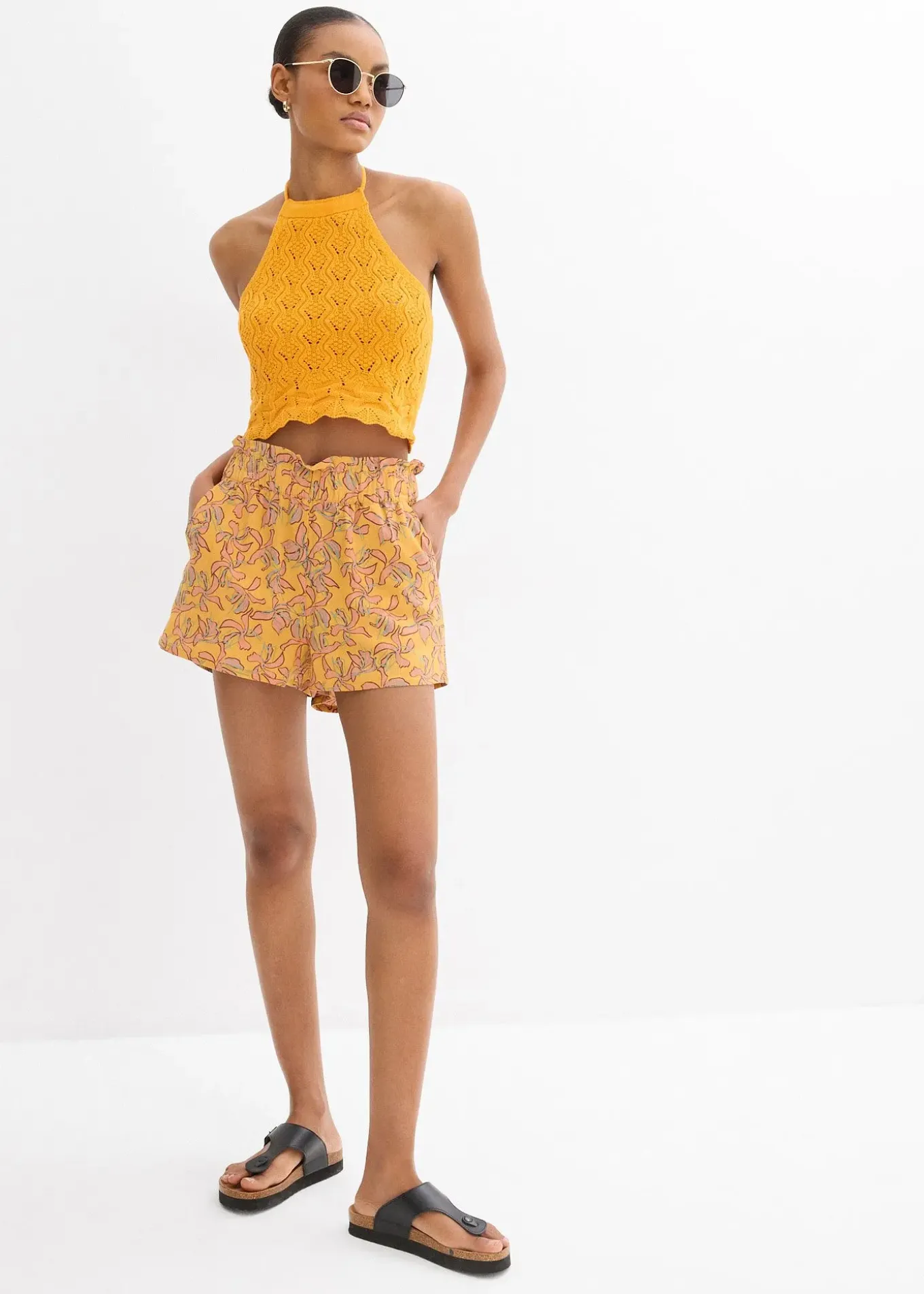 Short en coton et viscose