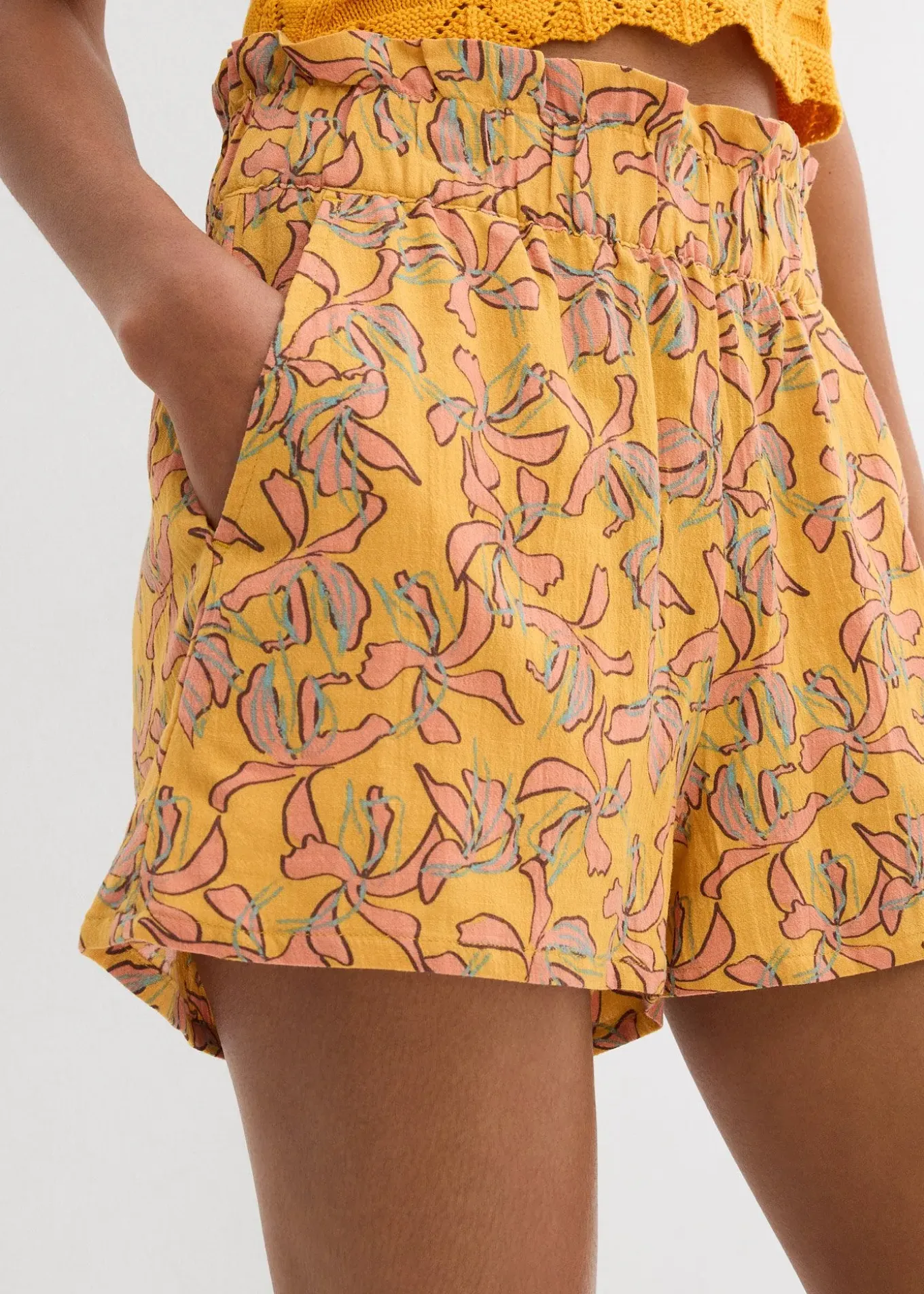 Short en coton et viscose