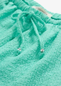 Short en crêpe texturé avec taille élastiquée