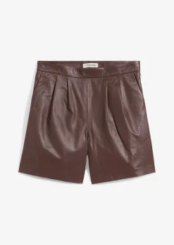 Short en cuir nappa d’agneau