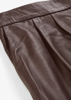 Short en cuir nappa d’agneau