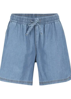 Short en denim léger avec du lin