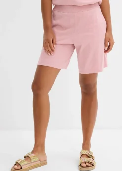Short en fine maille avec taille élastiquée