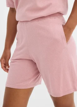 Short en fine maille avec taille élastiquée