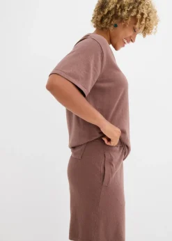 Short en fine maille avec taille élastiquée