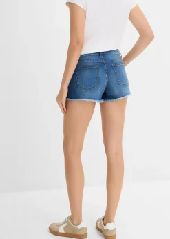 Short en jean à broderie