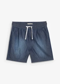 Short en jean 100% coton, taille élastiquée, regular