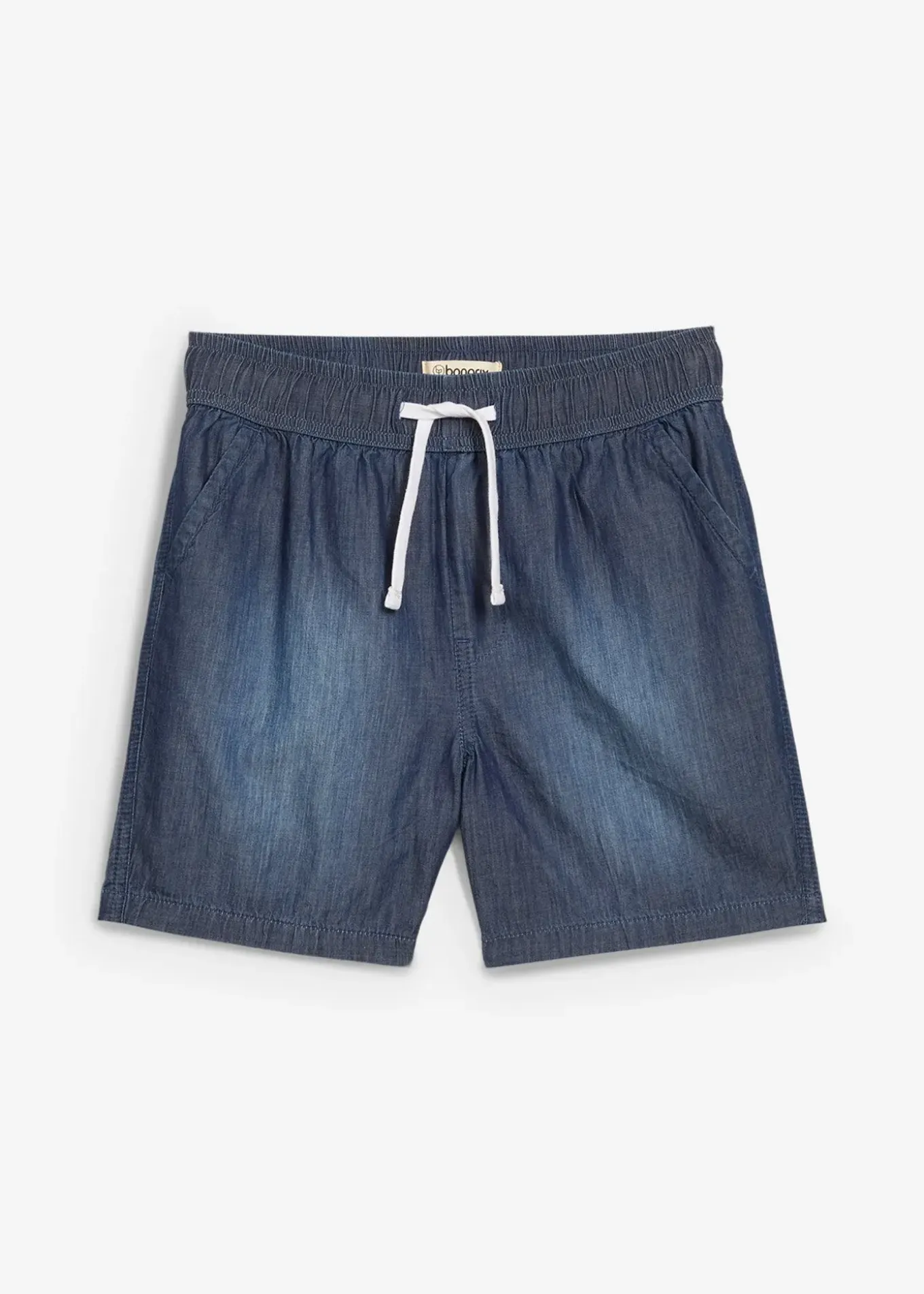 Short en jean 100% coton, taille élastiquée, regular