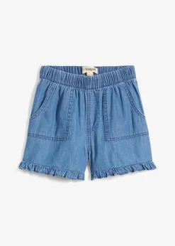 Short en jean en coton fluide