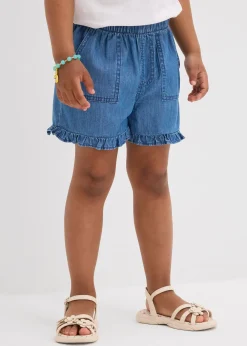 Short en jean en coton fluide