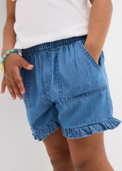 Short en jean en coton fluide