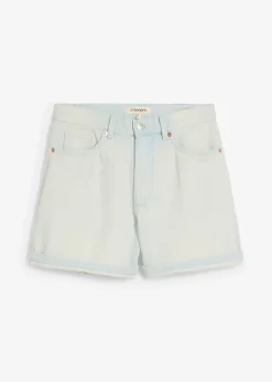 Short en jean taille haute, peu extensible