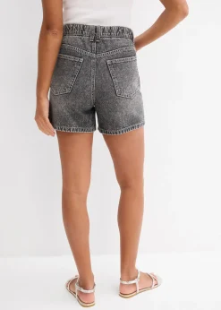 Short en jean taille haute, peu extensible
