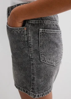 Short en jean taille haute, peu extensible