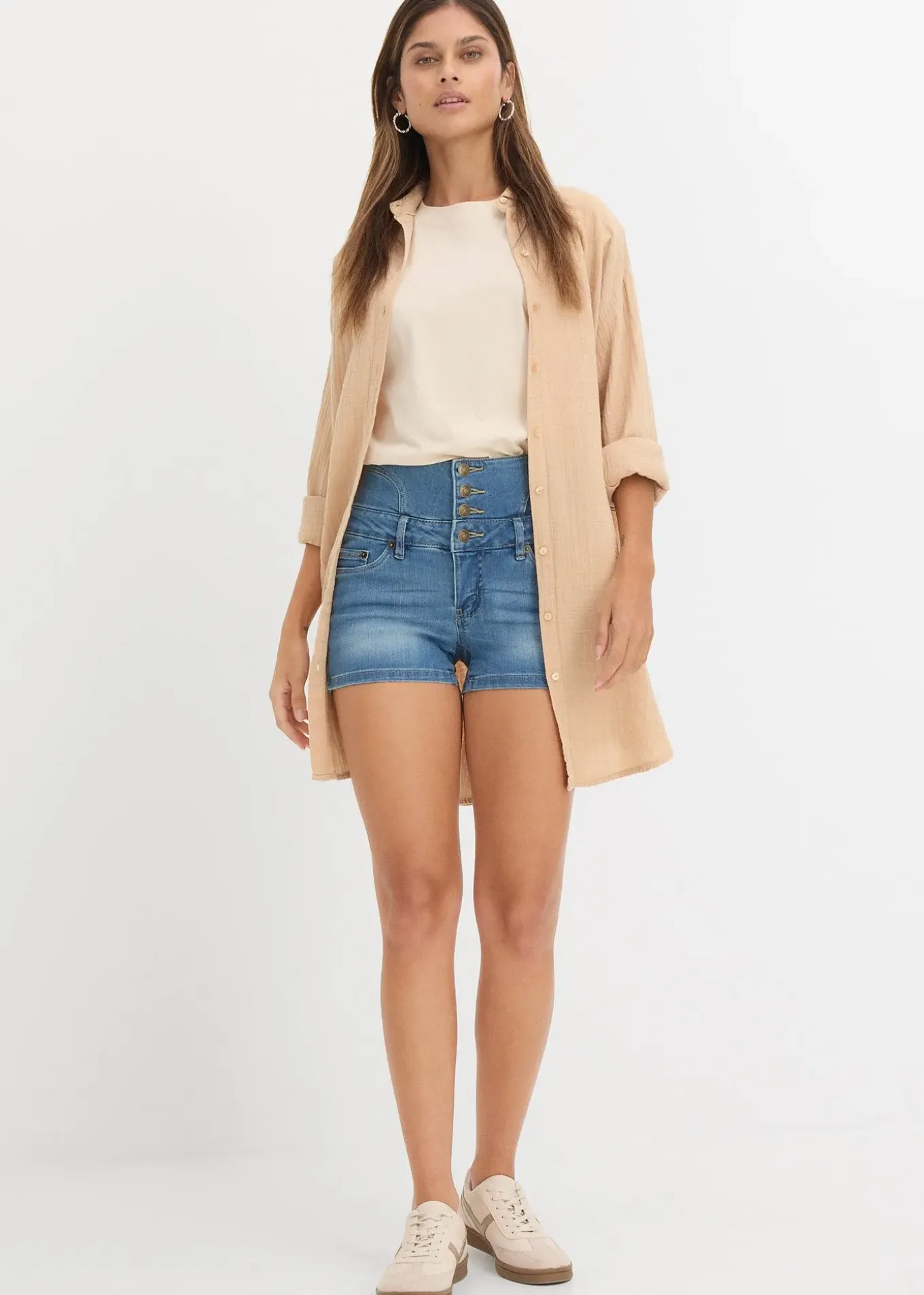 Short en jean taille haute