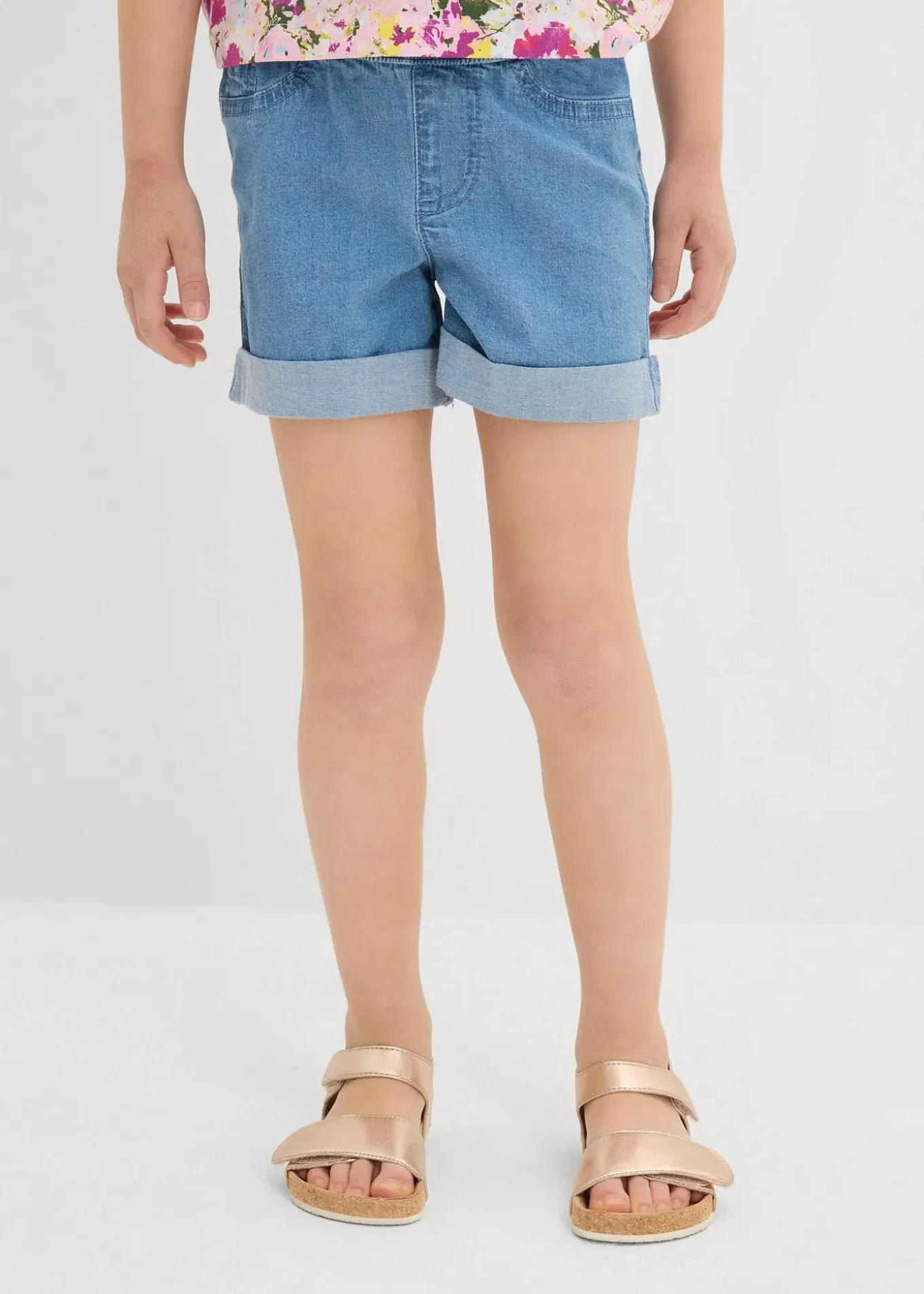 Short en jean, taille mi-haute