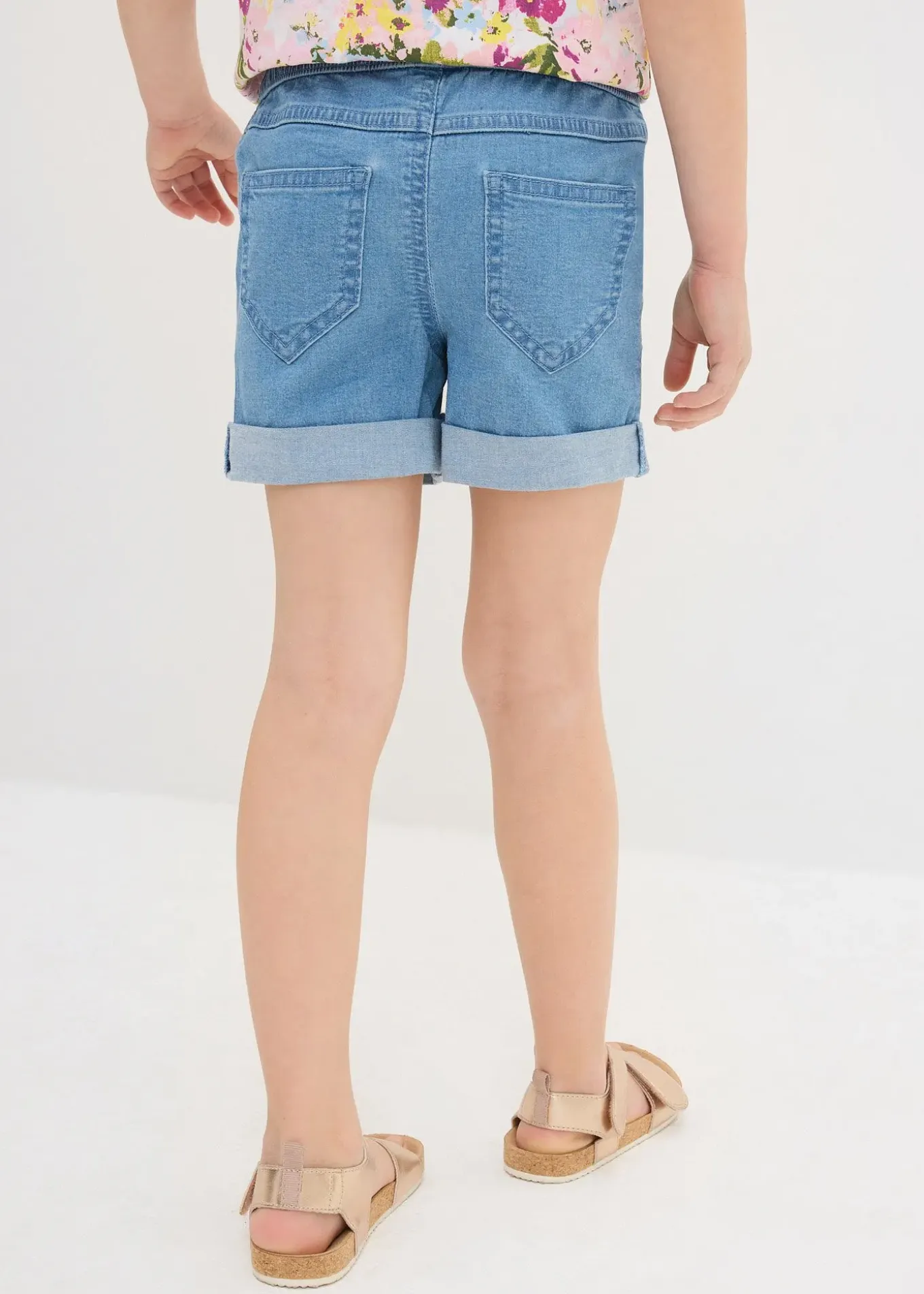 Short en jean, taille mi-haute