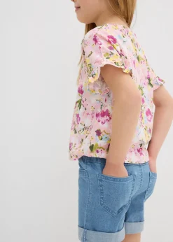 Short en jean, taille mi-haute