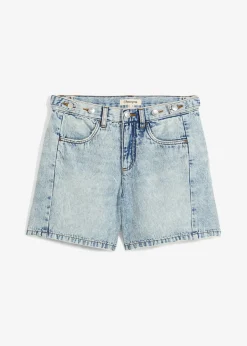 Short en jean taille mi-haute, peu extensible