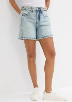 Short en jean taille mi-haute, peu extensible