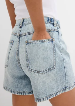 Short en jean taille mi-haute, peu extensible