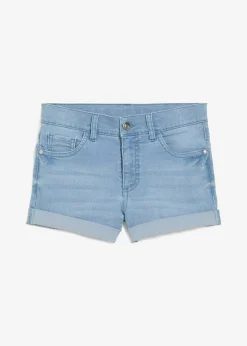 Short en jean, taille mi-haute