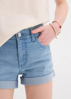 Short en jean, taille mi-haute